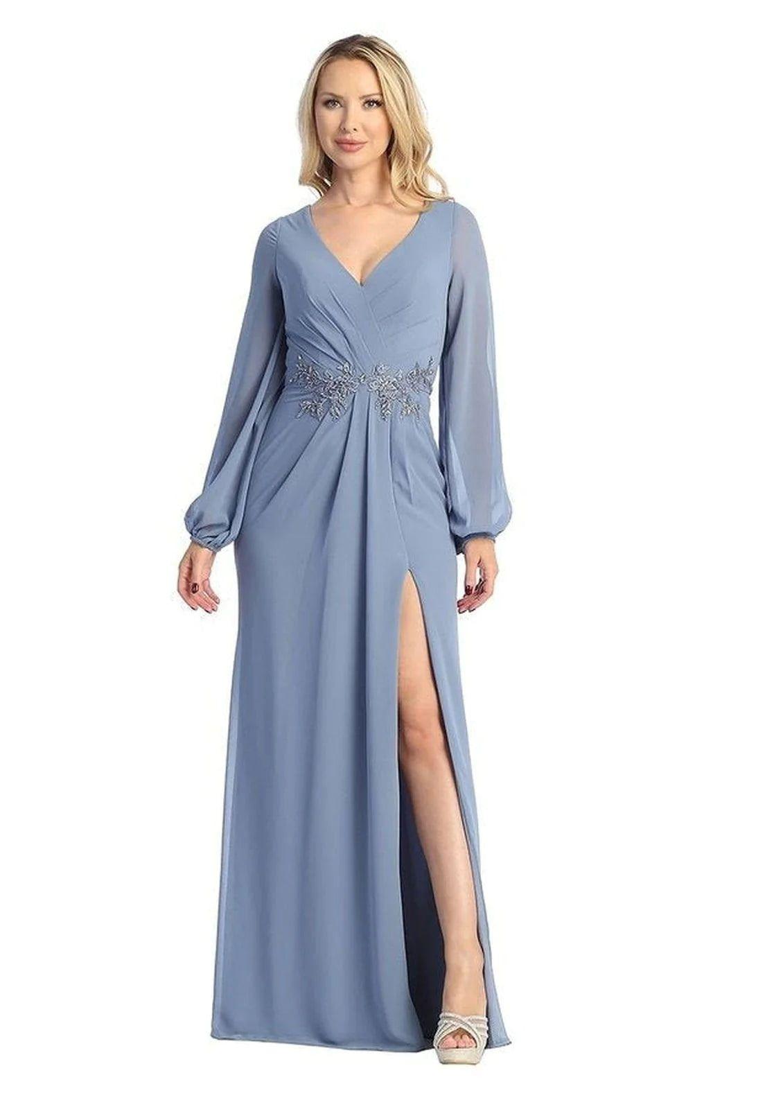 VESTIDO LARGO L7734 ROSADO-1