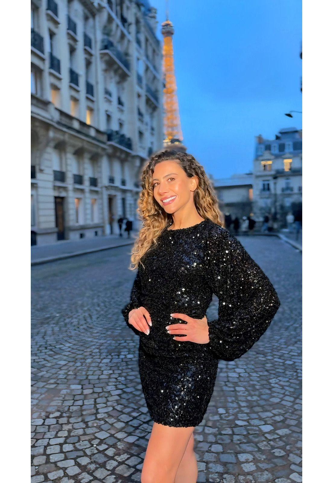 VESTIDO CORTO C1255 NEGRO-6
