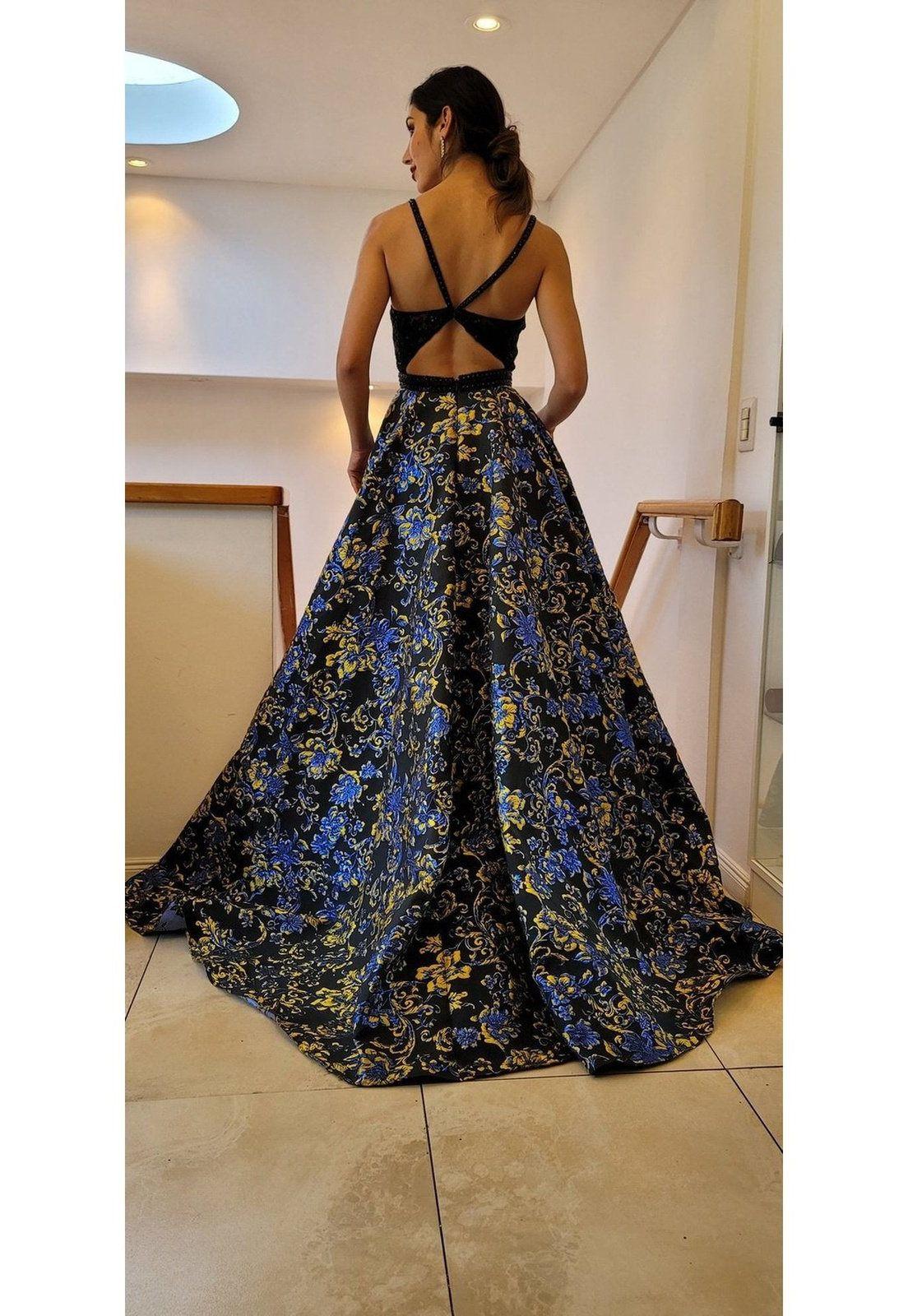 VESTIDO LARGO L2273 AMARILLO-6