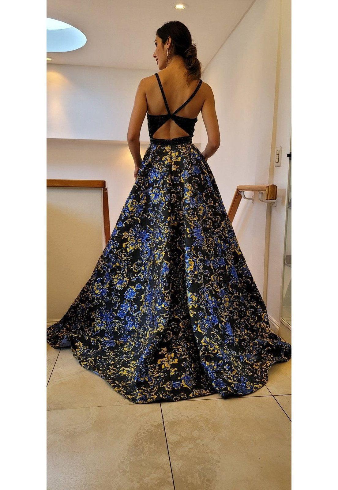VESTIDO LARGO L2273 AMARILLO-7