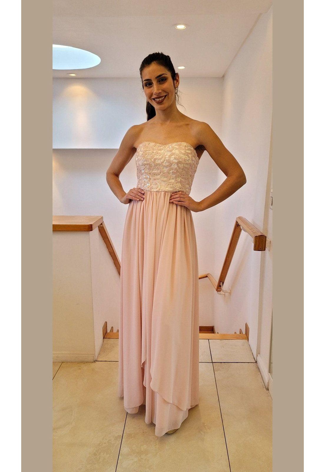 VESTIDO LARGO L6999 ROSADO-2