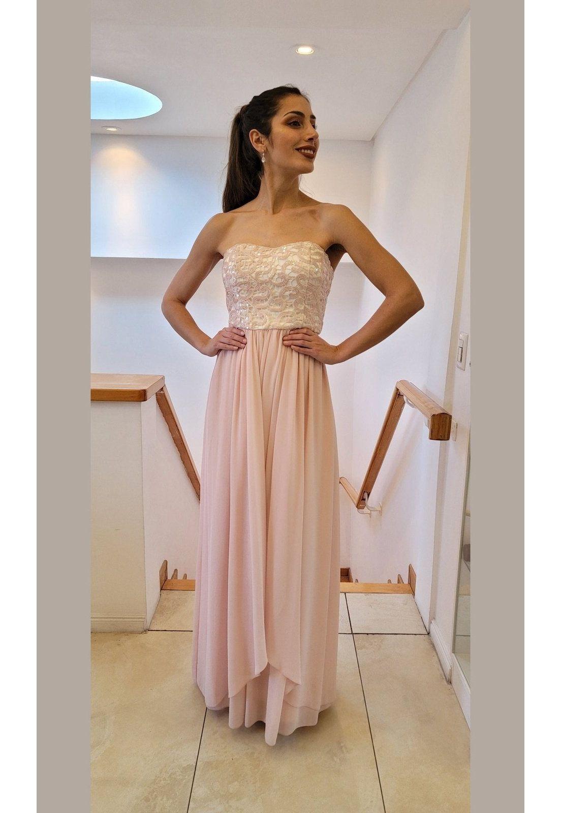 VESTIDO LARGO L6999 ROSADO-3