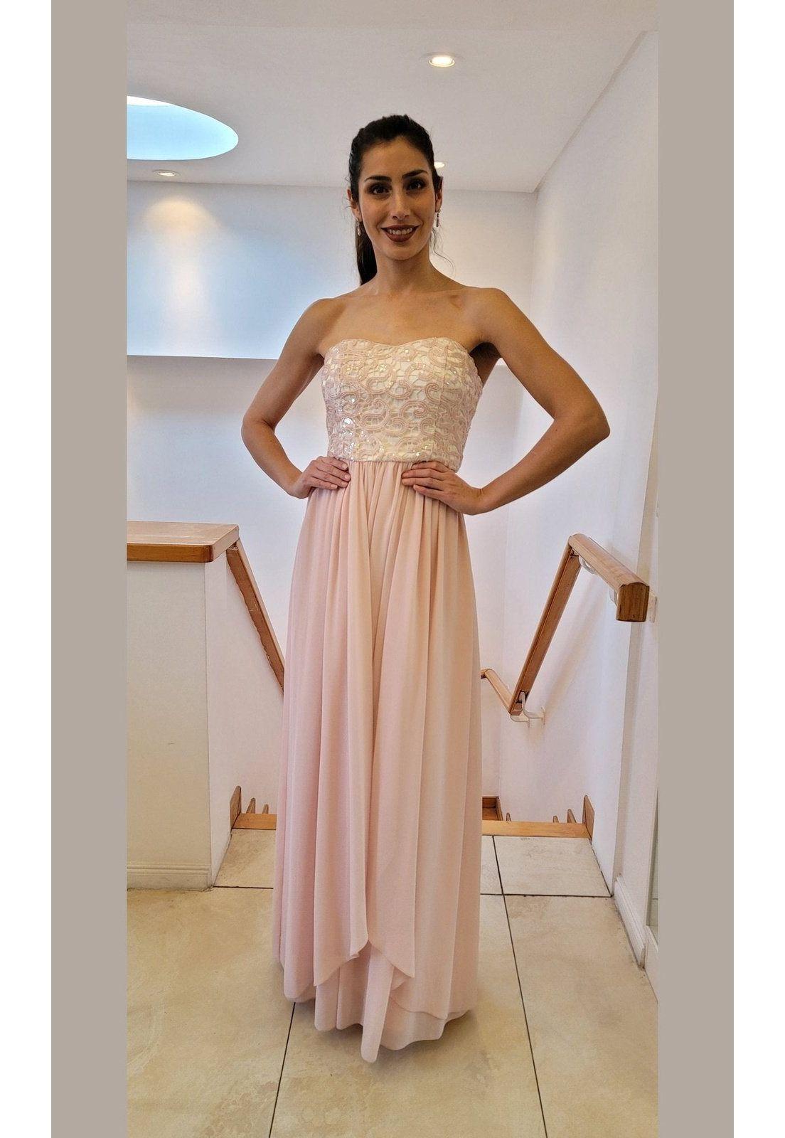 VESTIDO LARGO L6999 ROSADO-4
