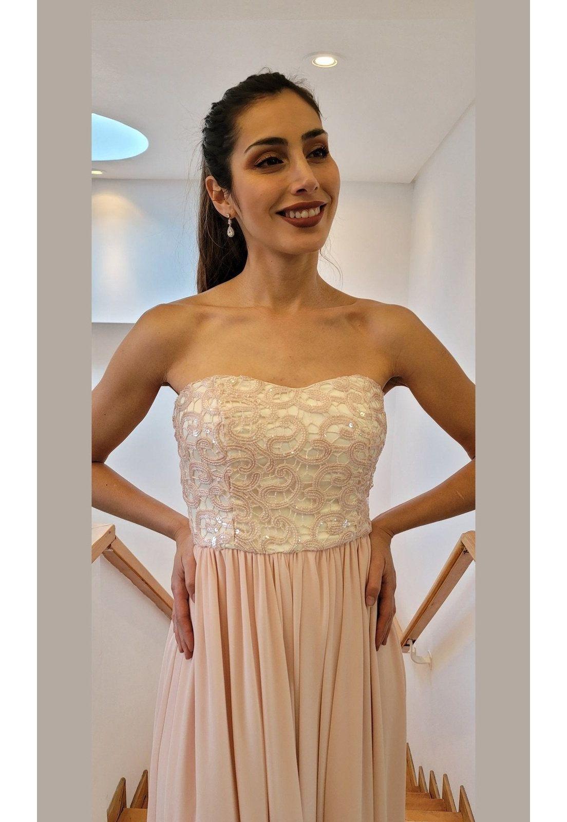 VESTIDO LARGO L6999 ROSADO-9