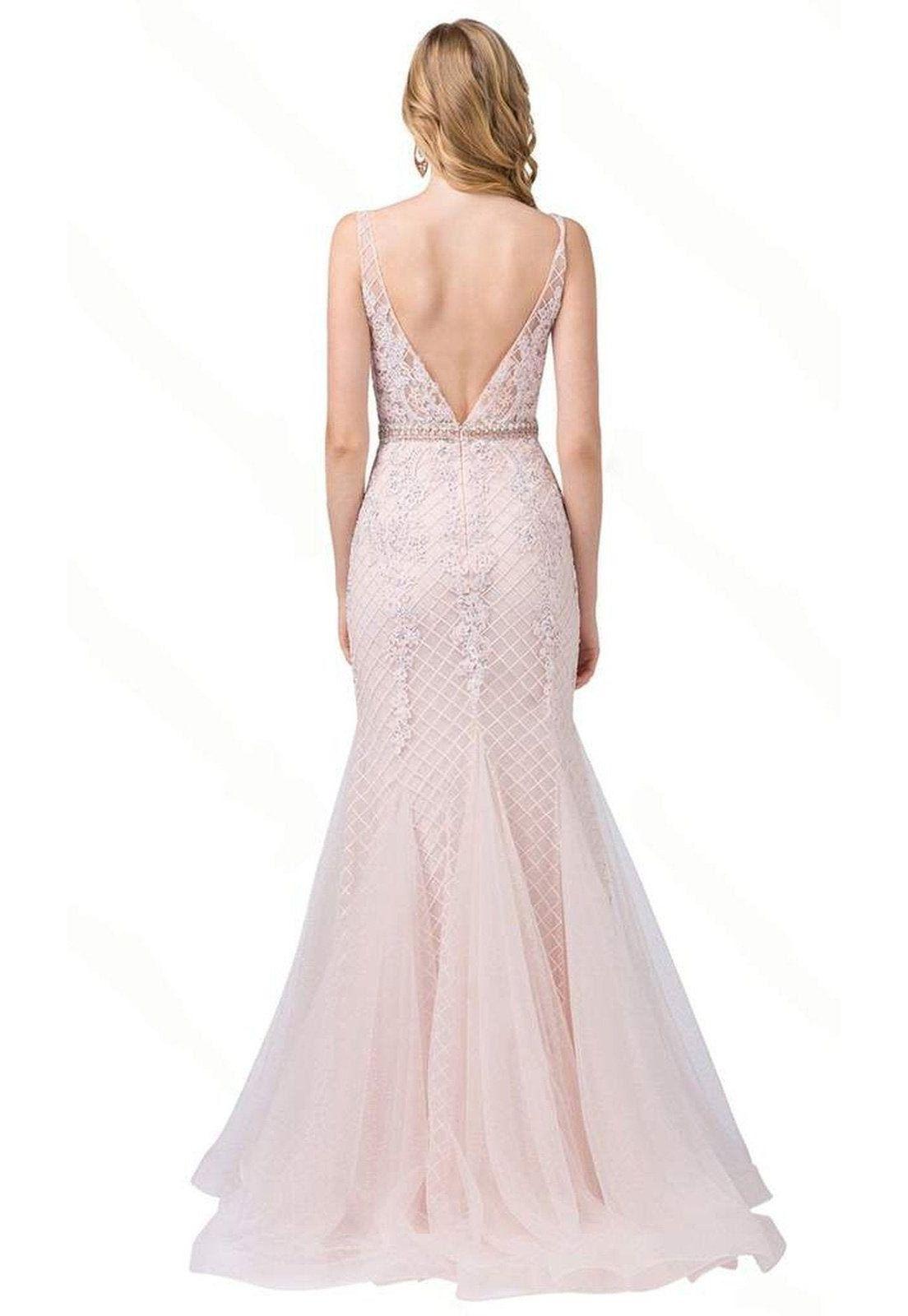 VESTIDO LARGO L2742 ROSADO-4