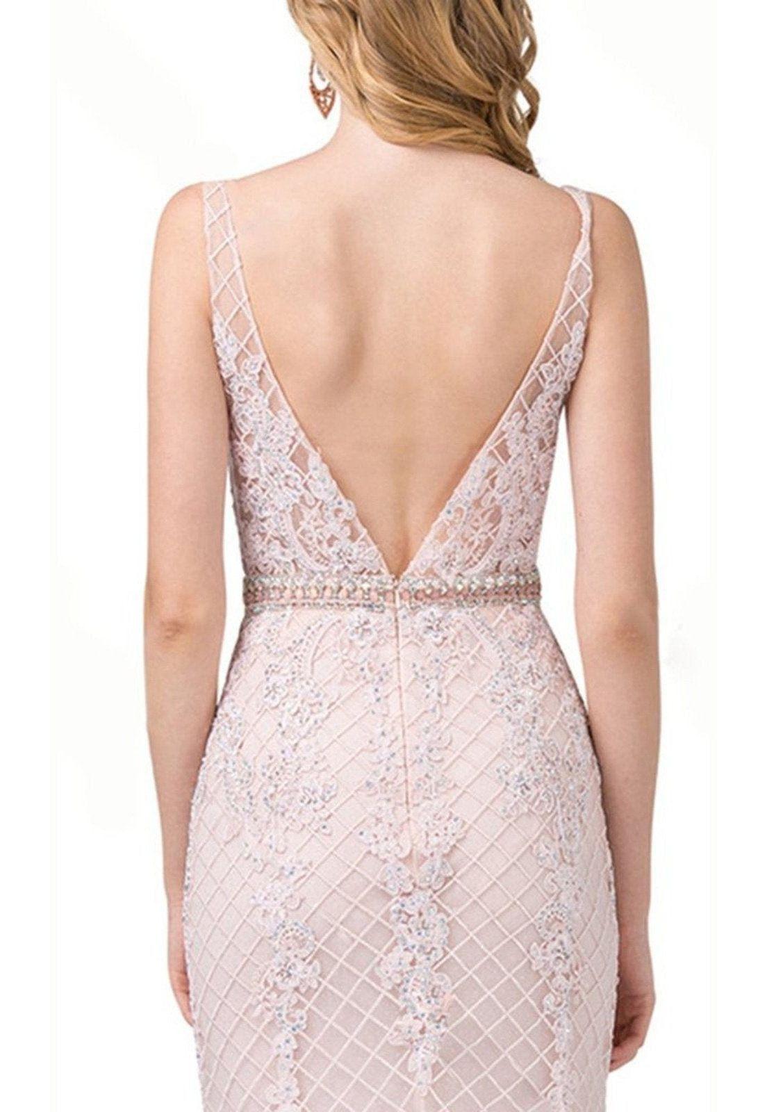 VESTIDO LARGO L2742 ROSADO-5