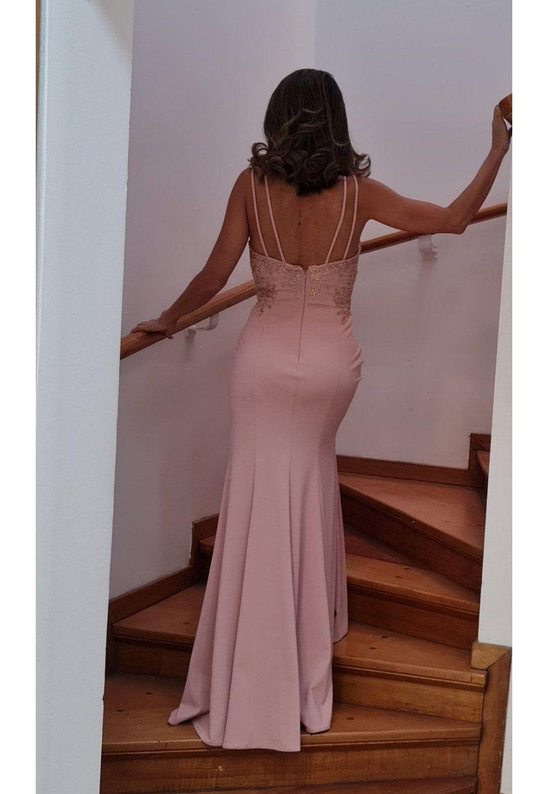 VESTIDO LARGO L7387 PALO DE ROSA-2