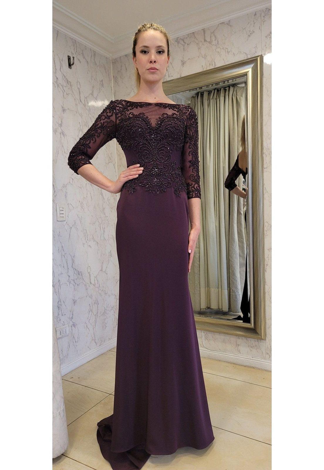 VESTIDO LARGO LM188 MORADO-2