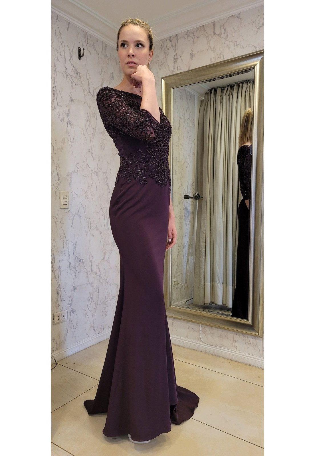 VESTIDO LARGO LM188 MORADO-3