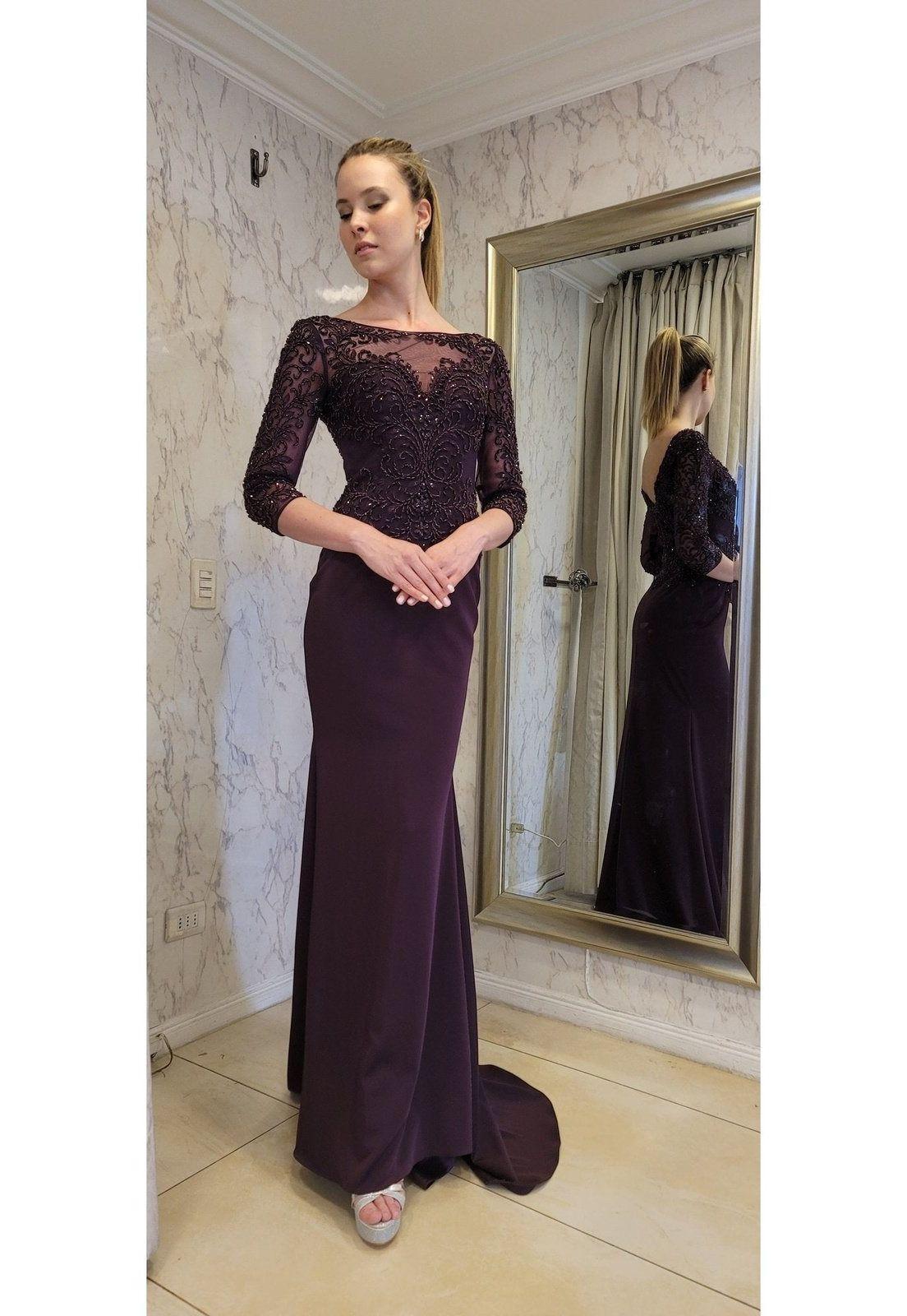 VESTIDO LARGO LM188 MORADO-4