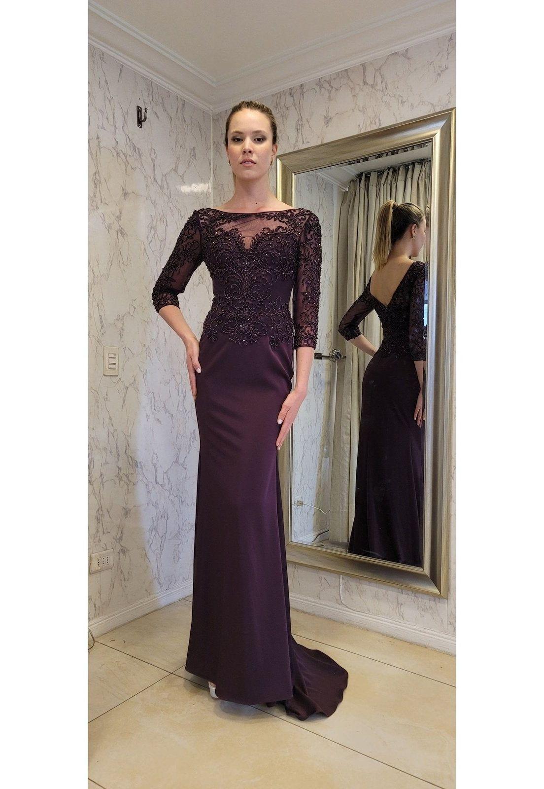 VESTIDO LARGO LM188 MORADO-5