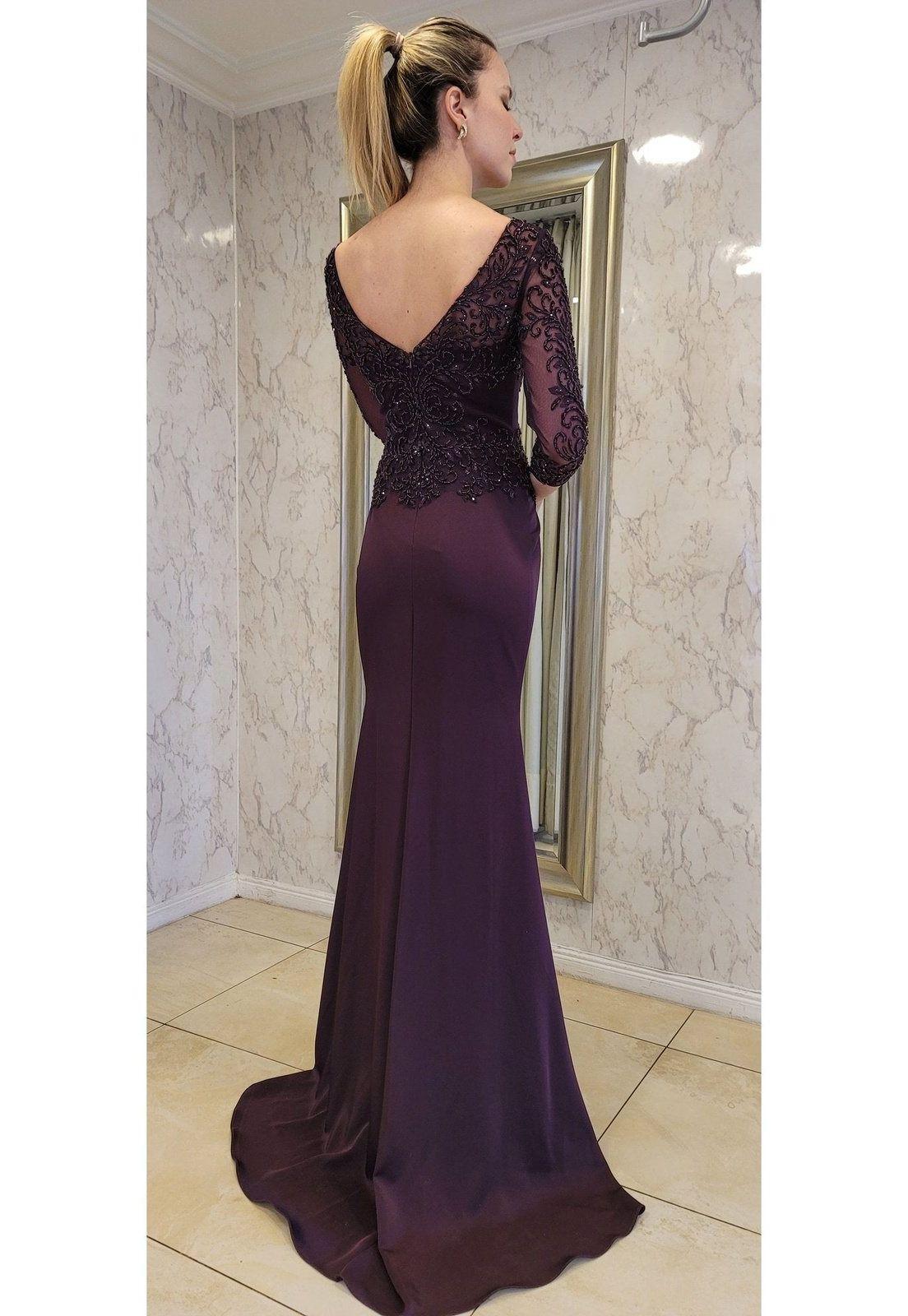 VESTIDO LARGO LM188 MORADO-7
