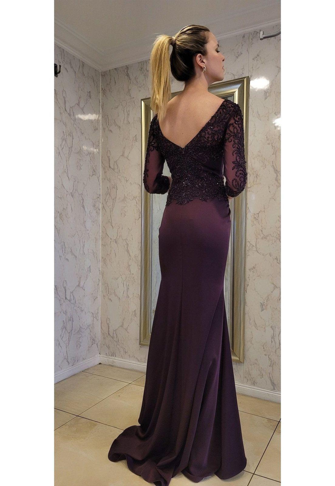 VESTIDO LARGO LM188 MORADO-9
