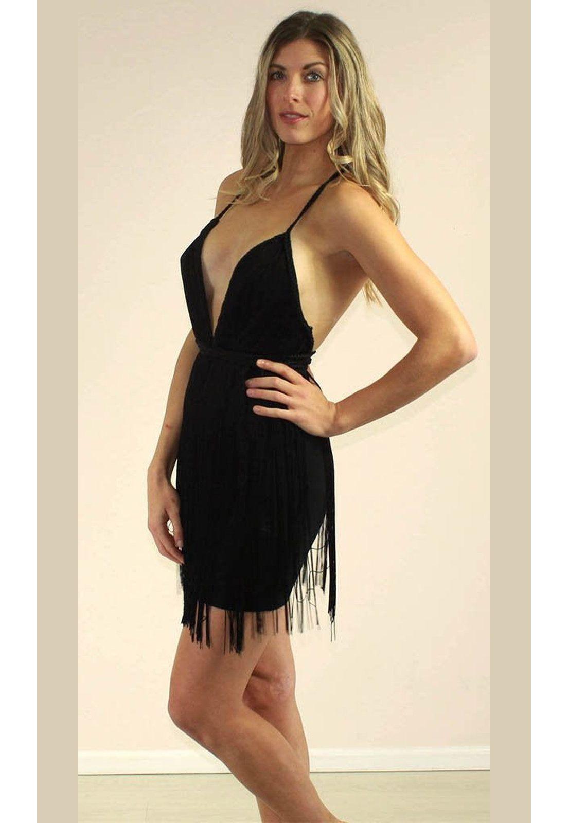 VESTIDO CORTO C5043F NEGRO-2