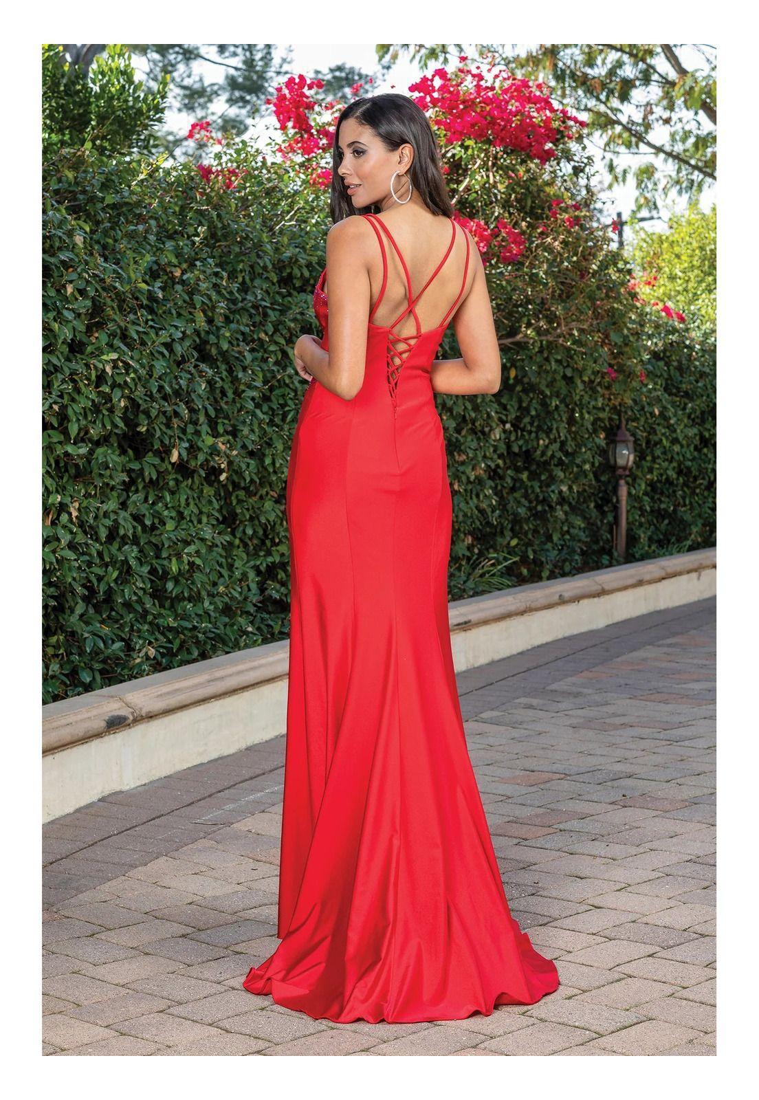 VESTIDO LARGO MADRID ROJO-1