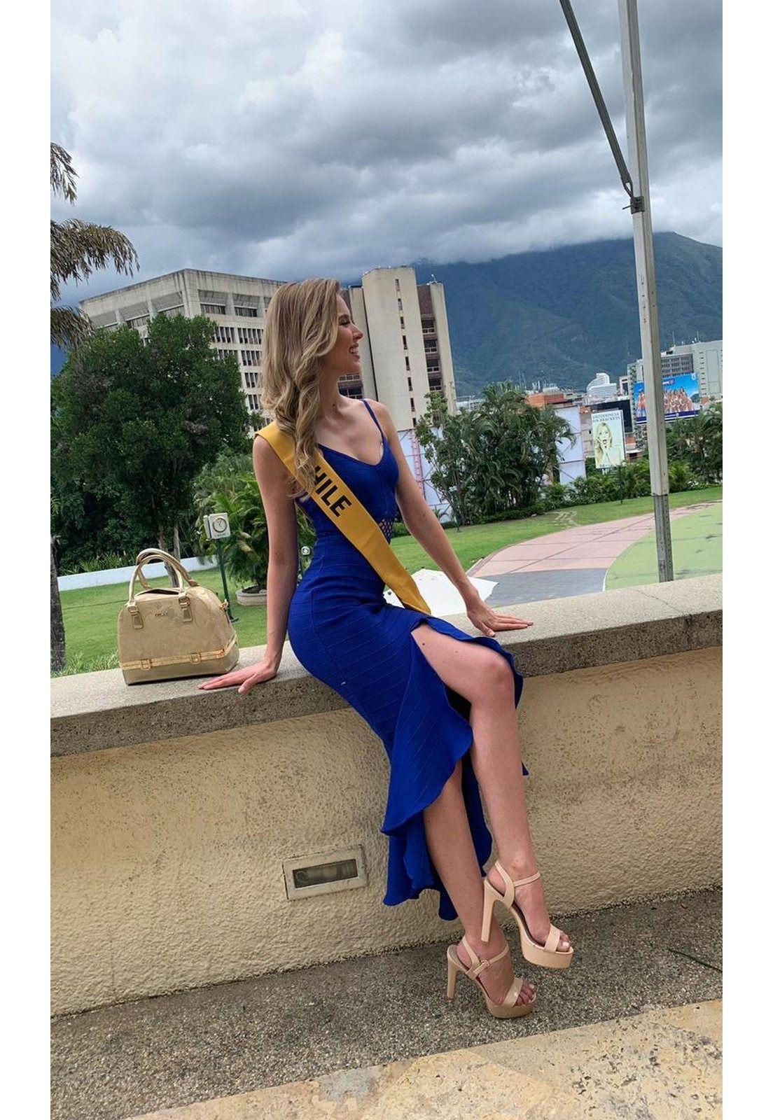 VESTIDO CORTO LARGO CL1670 AZUL-7