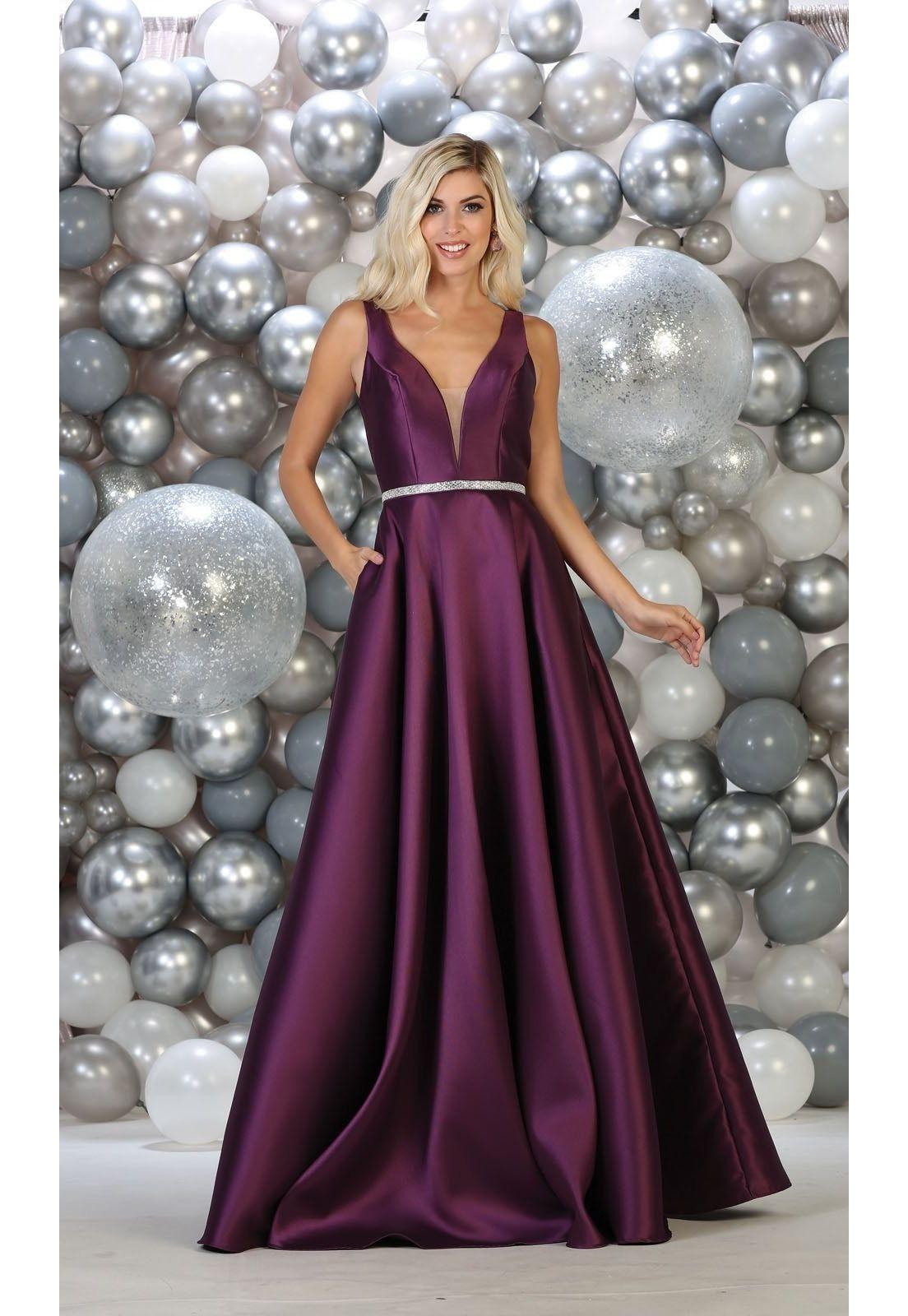VESTIDO LARGO L1683 MORADO-0