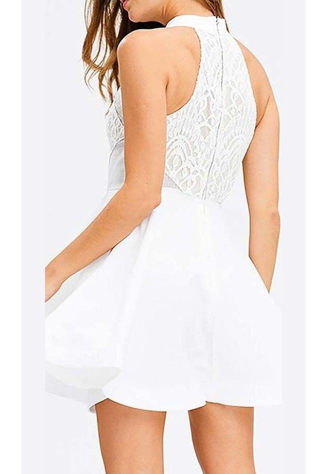 VESTIDO CORTO C2346 BLANCO-3