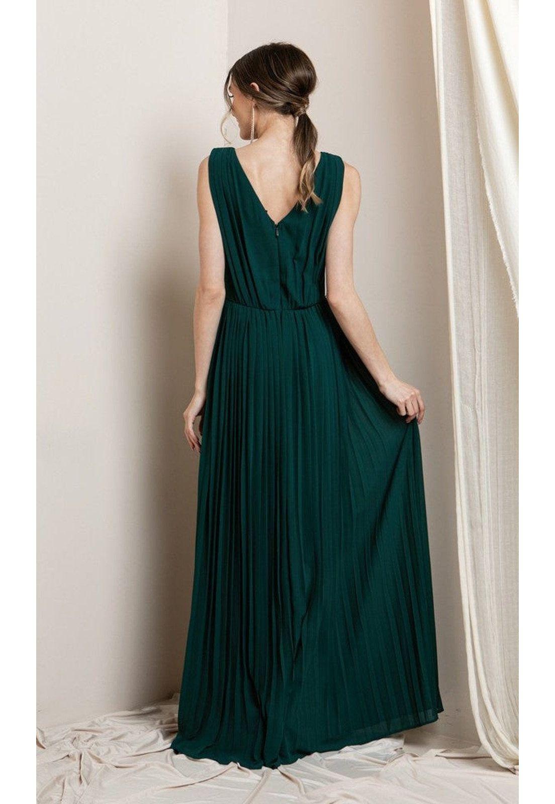VESTIDO LARGO L21088 VERDE ESMERALDA-3
