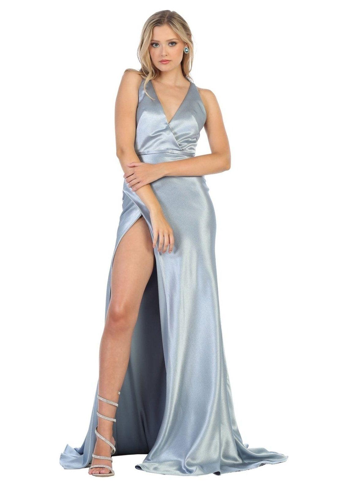 VESTIDO LARGO L1727 CELESTE-4