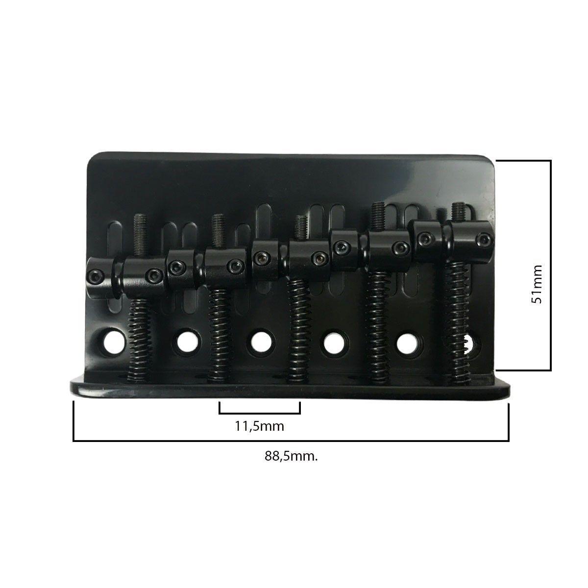 Puente Bajo 5 Cuerdas BB051 BK Negro-2