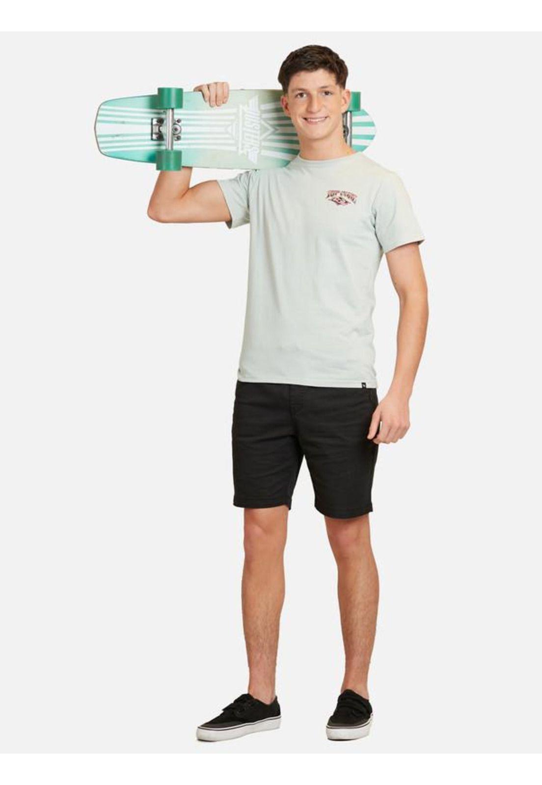 Polera M/C Basica Gris Juvenil Hombre Ripcurl-3