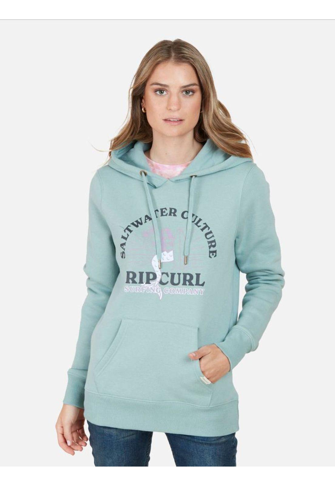 Poleron Saltwater Culture Hoode Turquesa Mujer Rip Curl-0