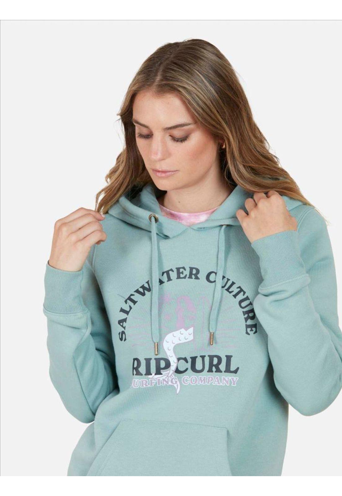 Poleron Saltwater Culture Hoode Turquesa Mujer Rip Curl-2