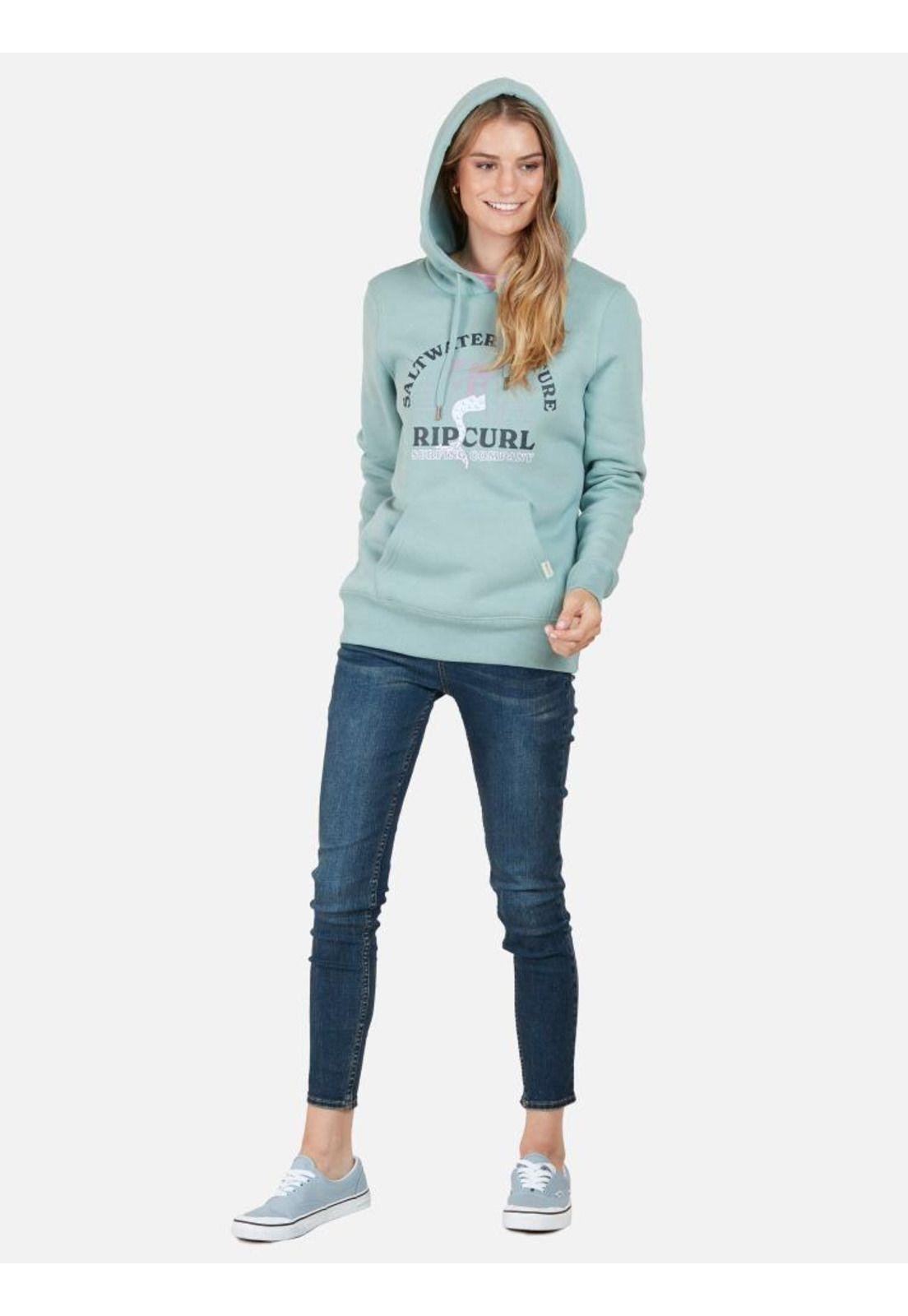 Poleron Saltwater Culture Hoode Turquesa Mujer Rip Curl-3