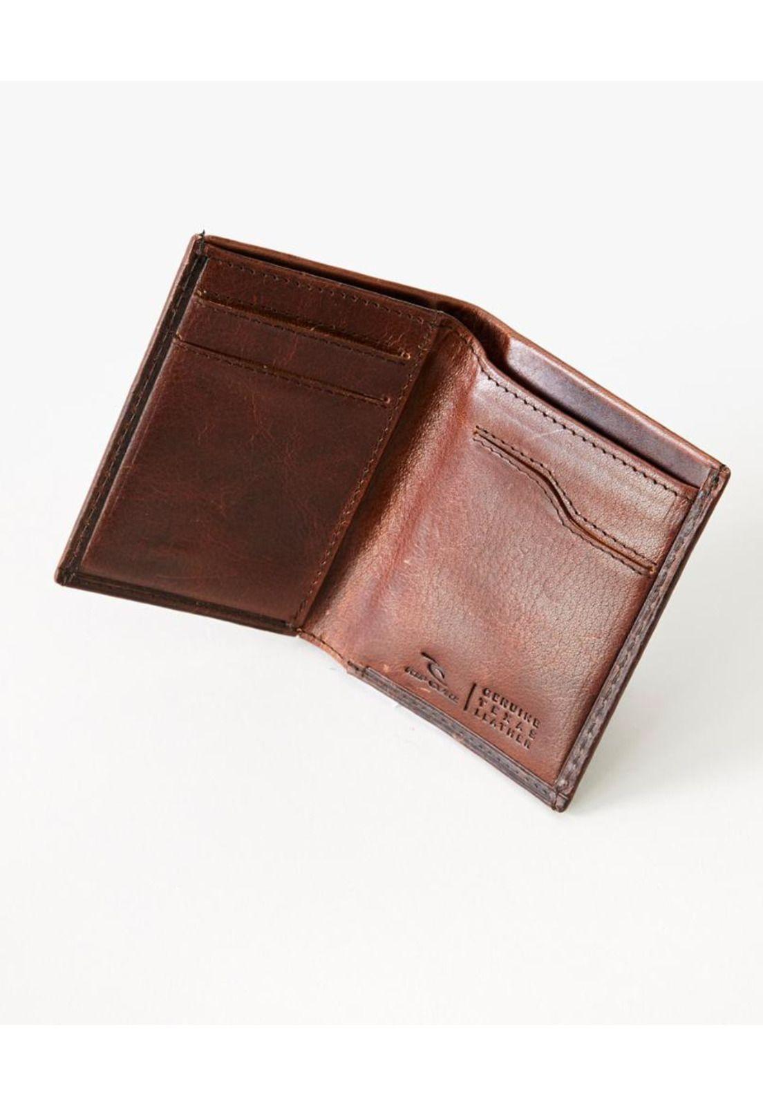 Billetera TEXAS RFID SLIM Hombre Café Rip Curl-2