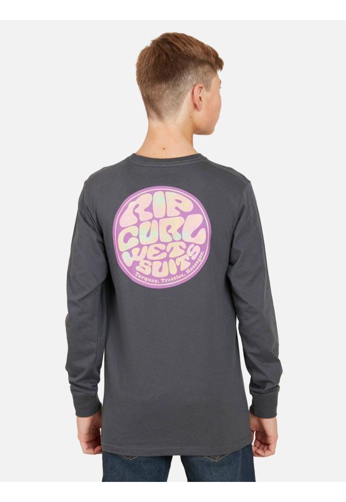 Polera 6P417 Juvenil Gris Oscuro Rip Curl-1