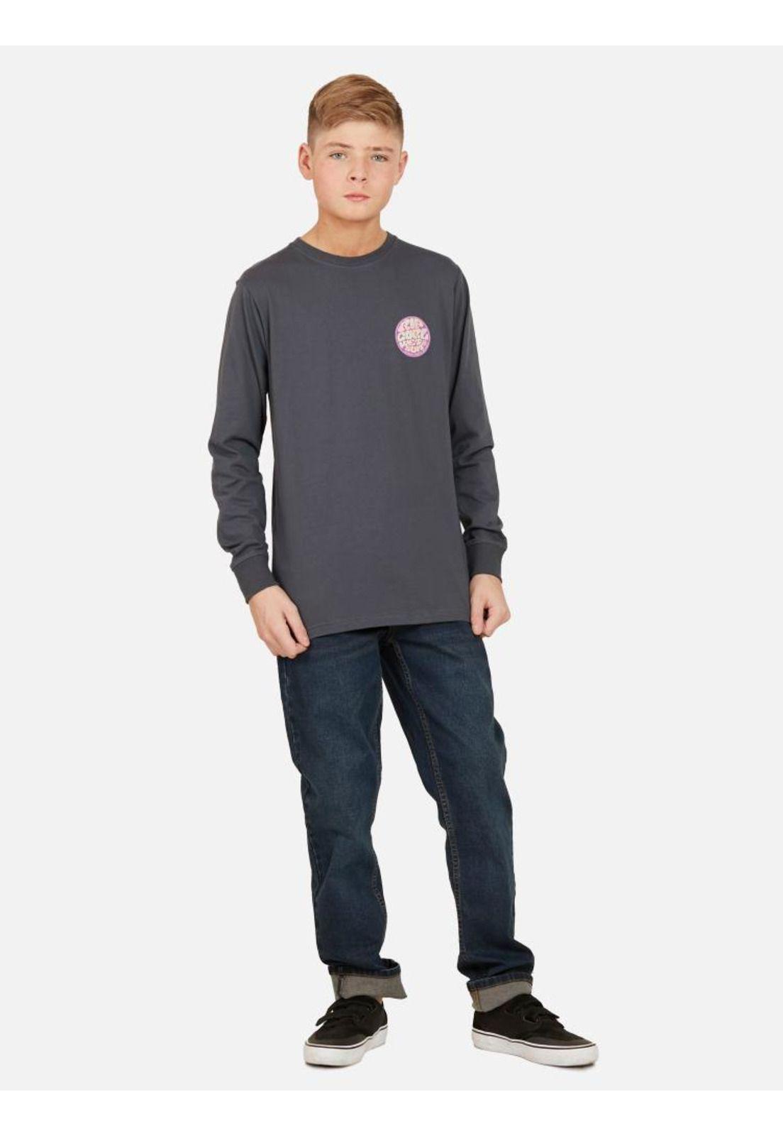 Polera 6P417 Juvenil Gris Oscuro Rip Curl-4