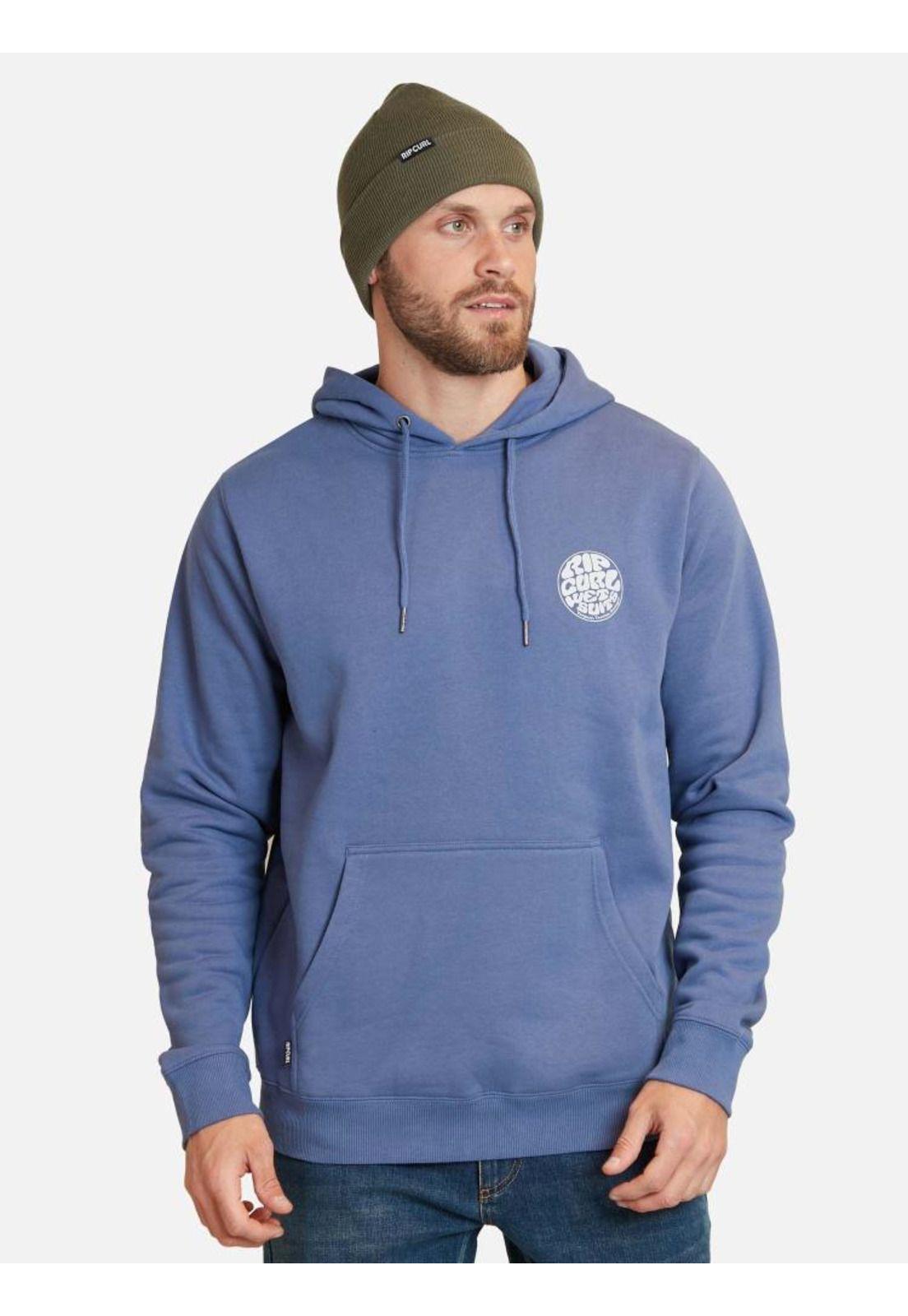 Poleron Wetsuit logo Hoodie Azul Hombre Rip Curl-0