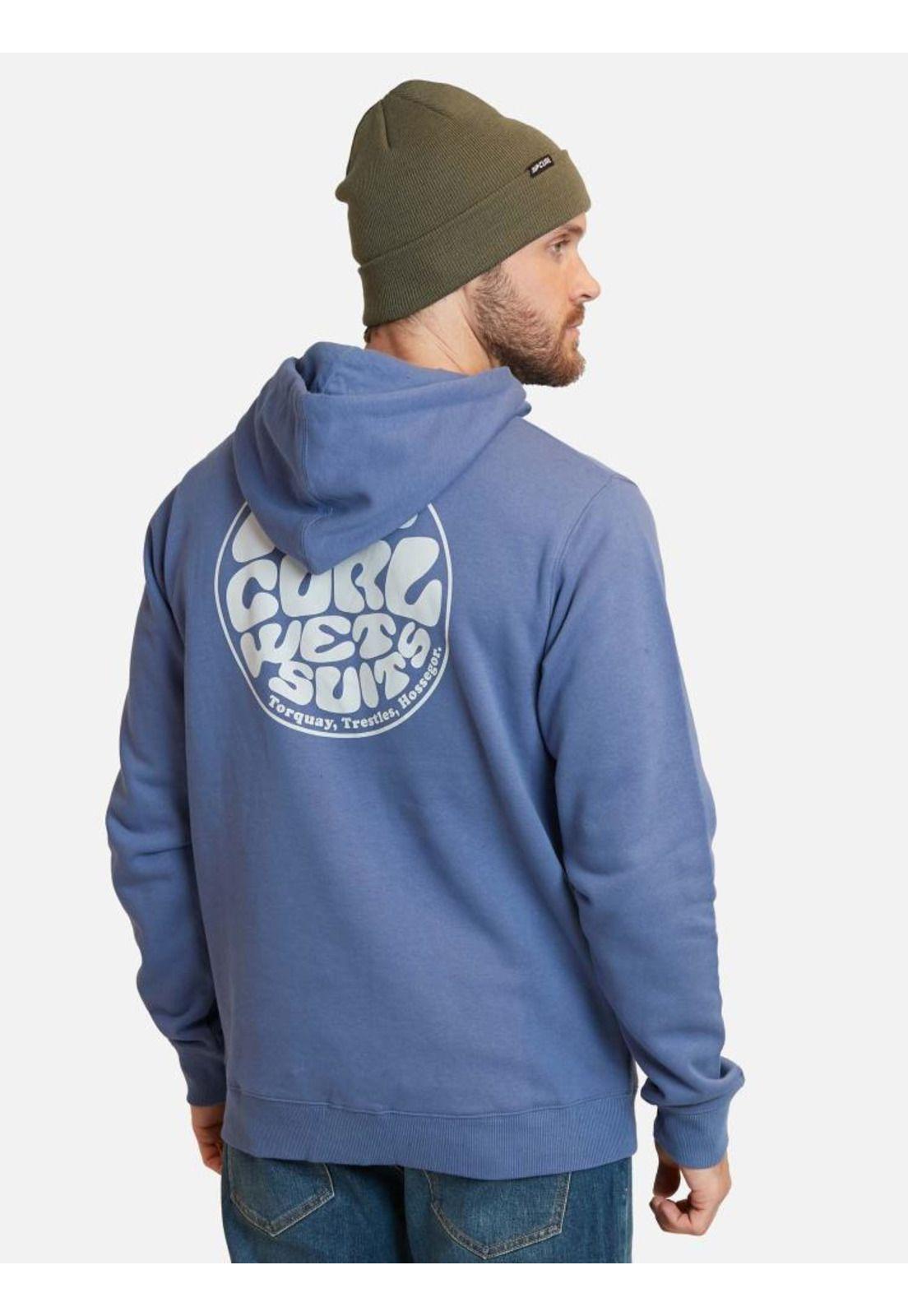 Poleron Wetsuit logo Hoodie Azul Hombre Rip Curl-1