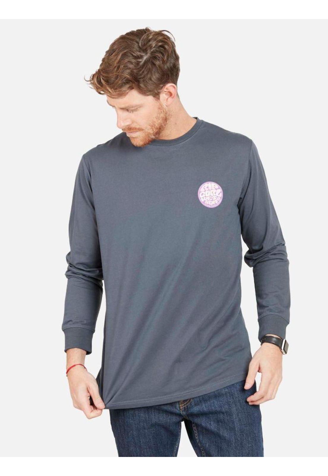 Polera 6P302 Hombre Gris Oscuro Rip Curl-0