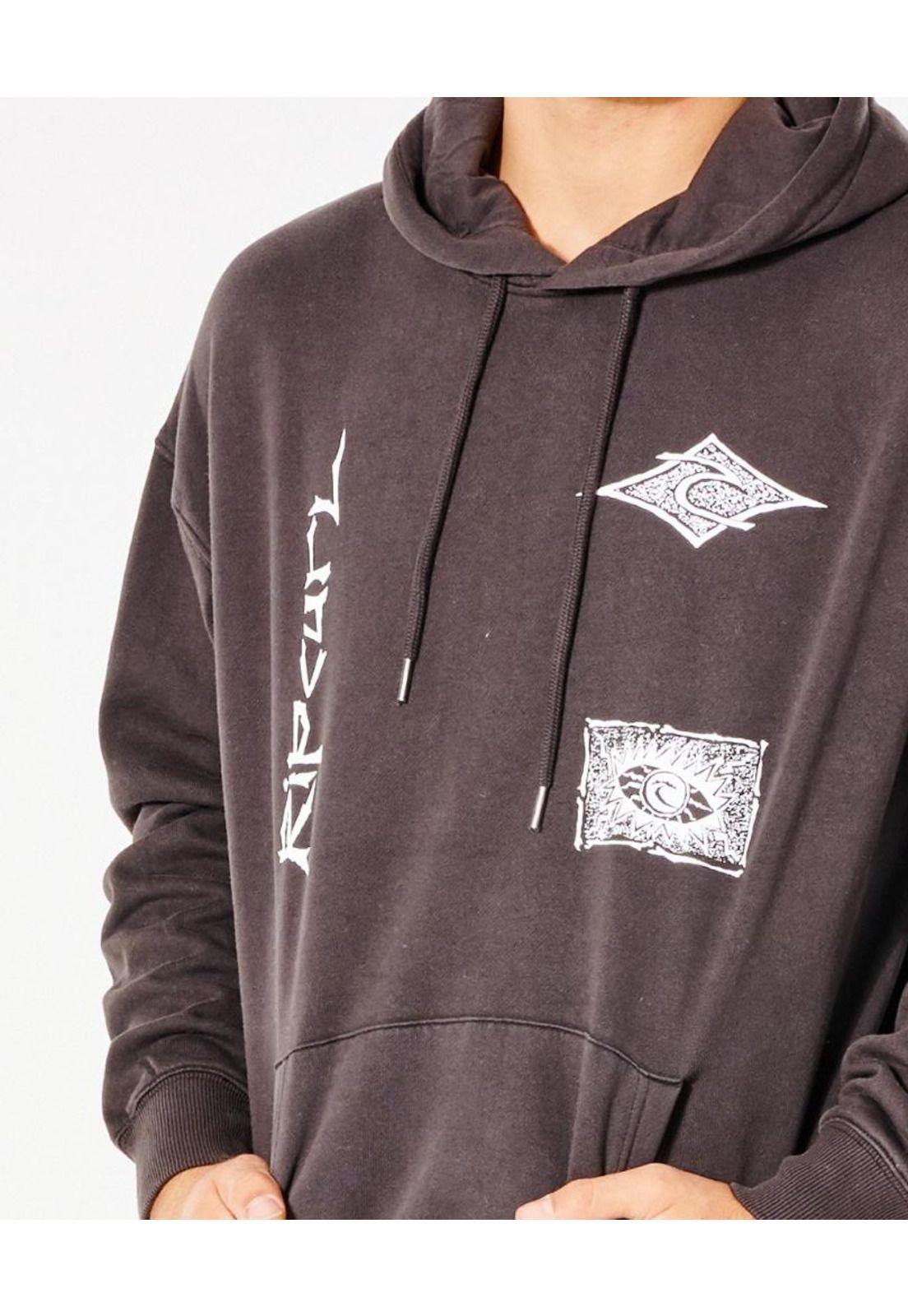 Poleron Canguro SAVAGE CUTS HOOD Hombre Negro Rip Curl-2