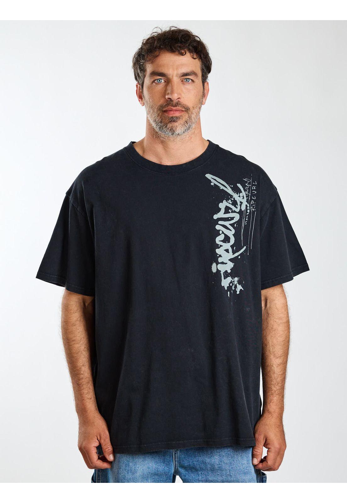 Polera MC Oversize Nomad Negro Hombre Rip Curl-1