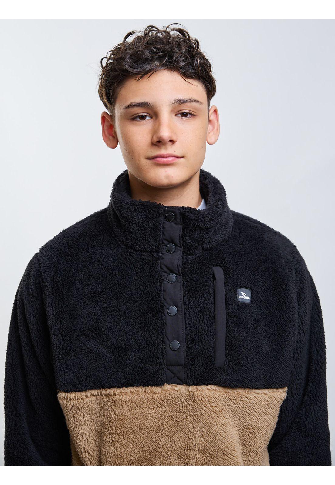 Poleron Chiporro Motionless Café Infantil Rip Curl-3