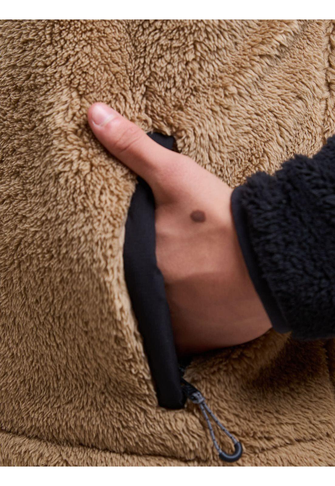 Poleron Chiporro Motionless Café Infantil Rip Curl-5