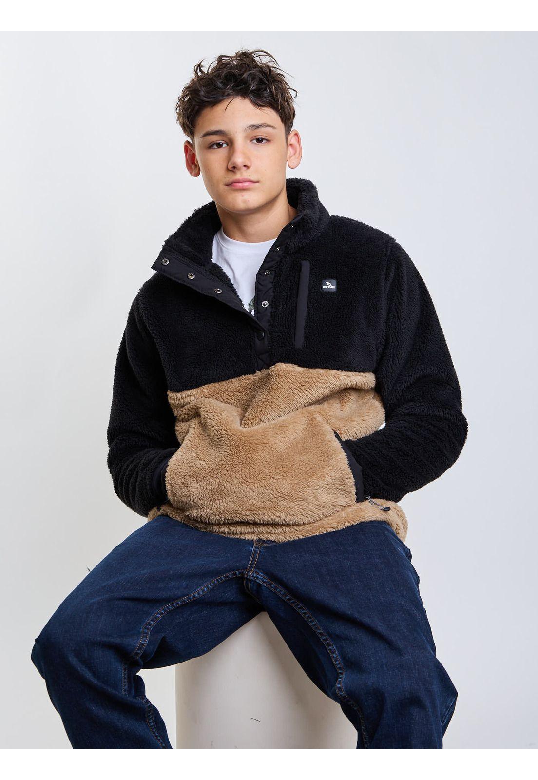 Poleron Chiporro Motionless Café Infantil Rip Curl-7