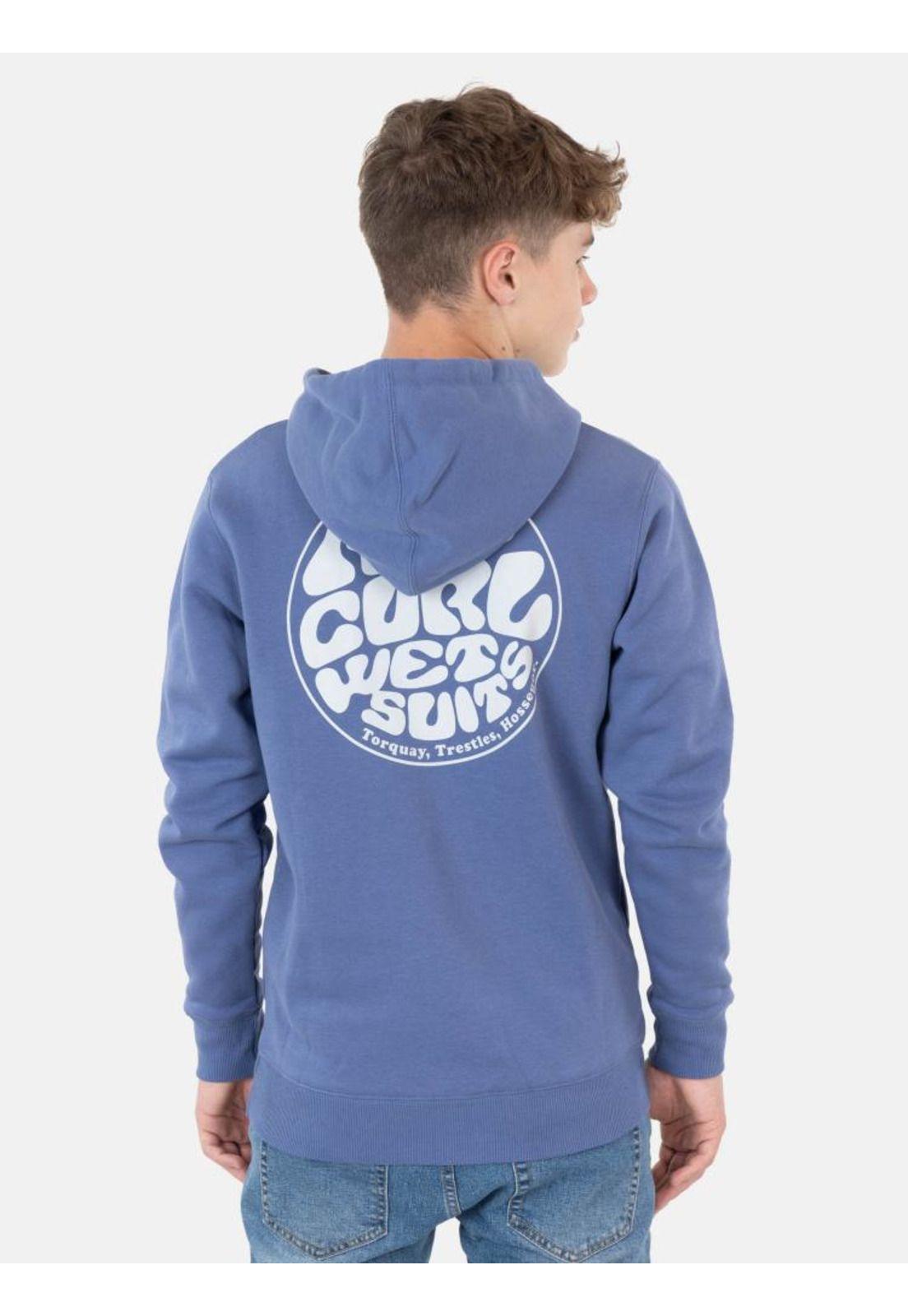Poleron Wetsuit Logo Azul Infantil Rip Curl-1