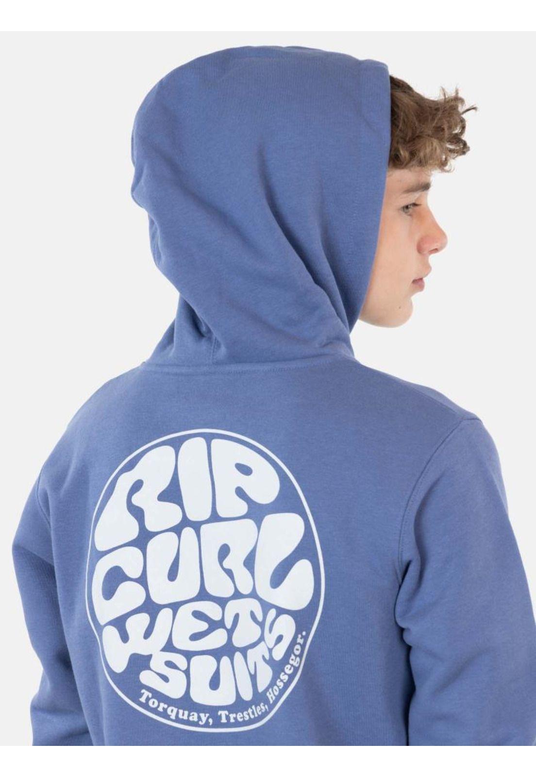 Poleron Wetsuit Logo Azul Infantil Rip Curl-2