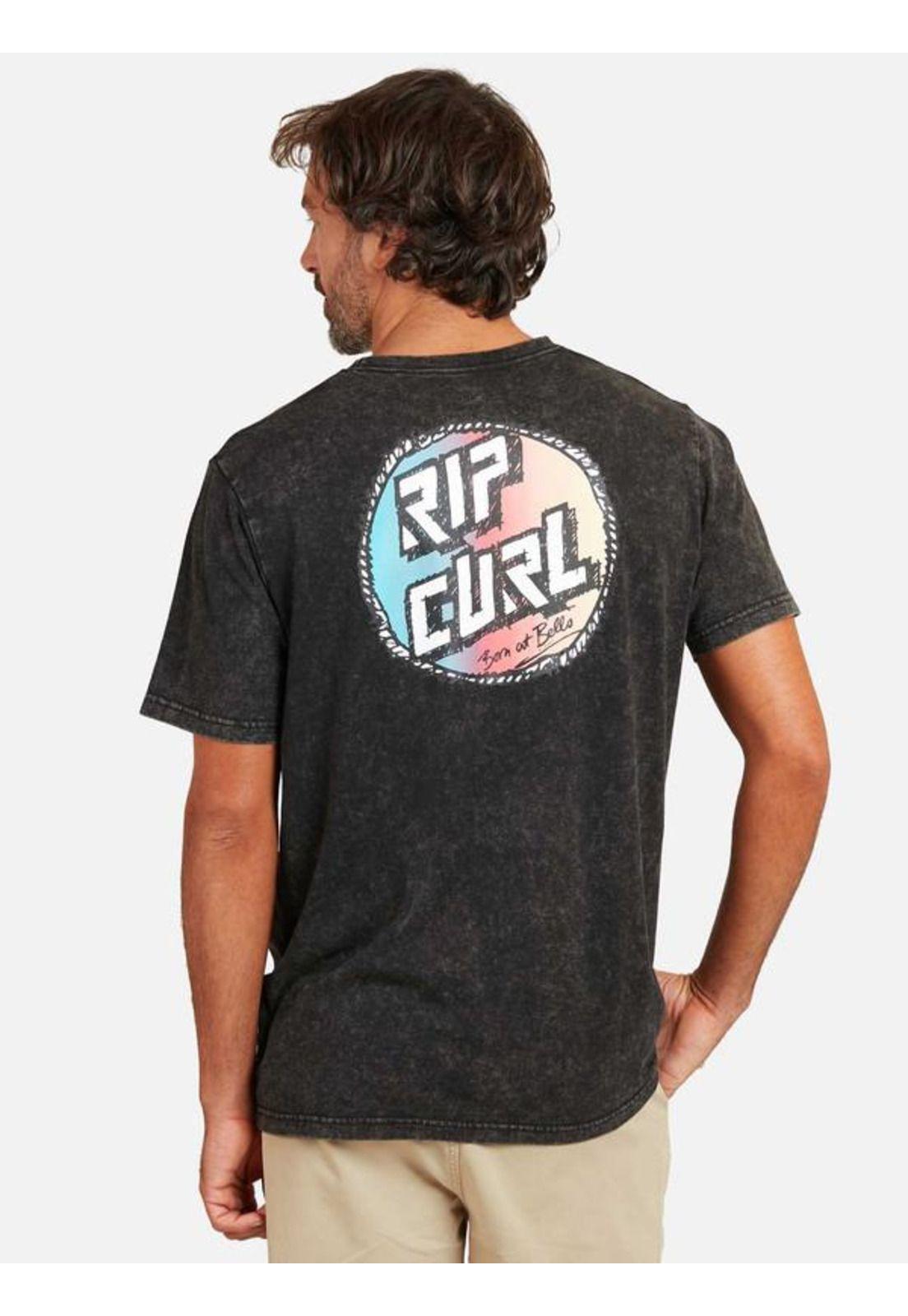 Polera M/C Old Rc Acid Negro Hombre Ripcurl-1