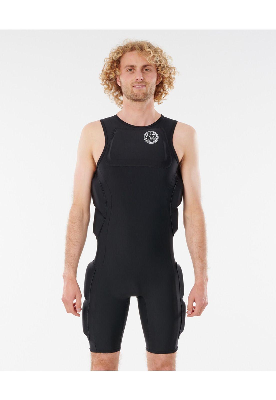 Chaleco Short Antimpacto Big Wave Jhon Hombre Negro Rip Curl-0