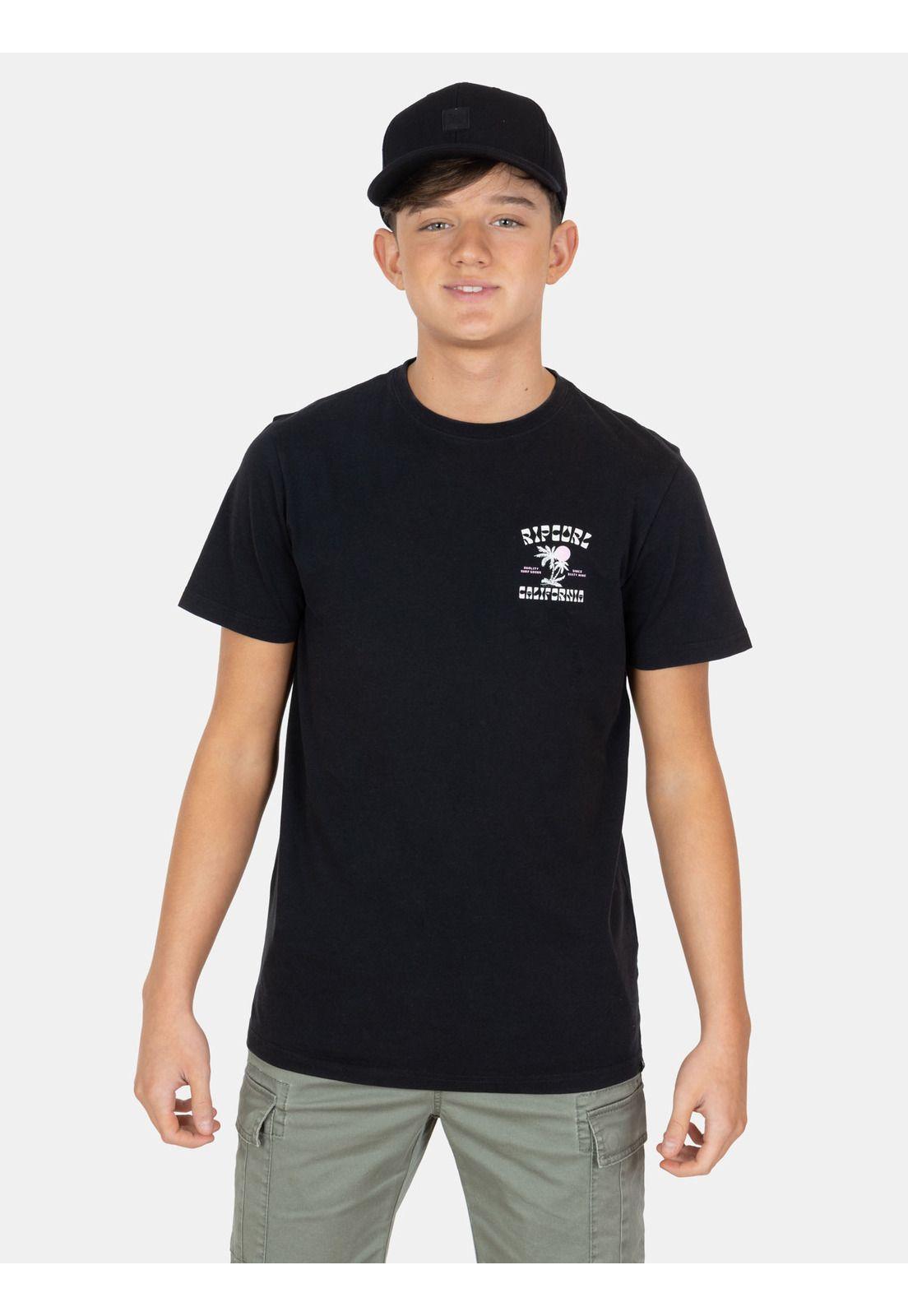 Polera MC Saltline Negro Infantil Rip Curl-0