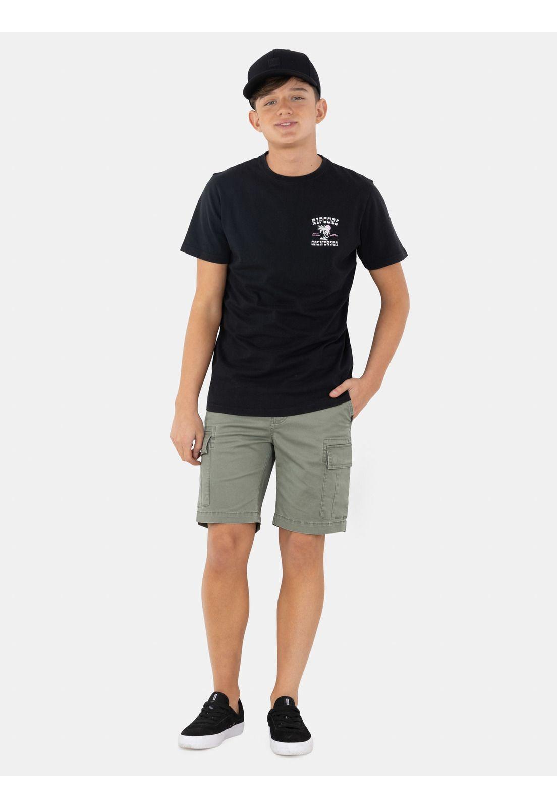 Polera MC Saltline Negro Infantil Rip Curl-3