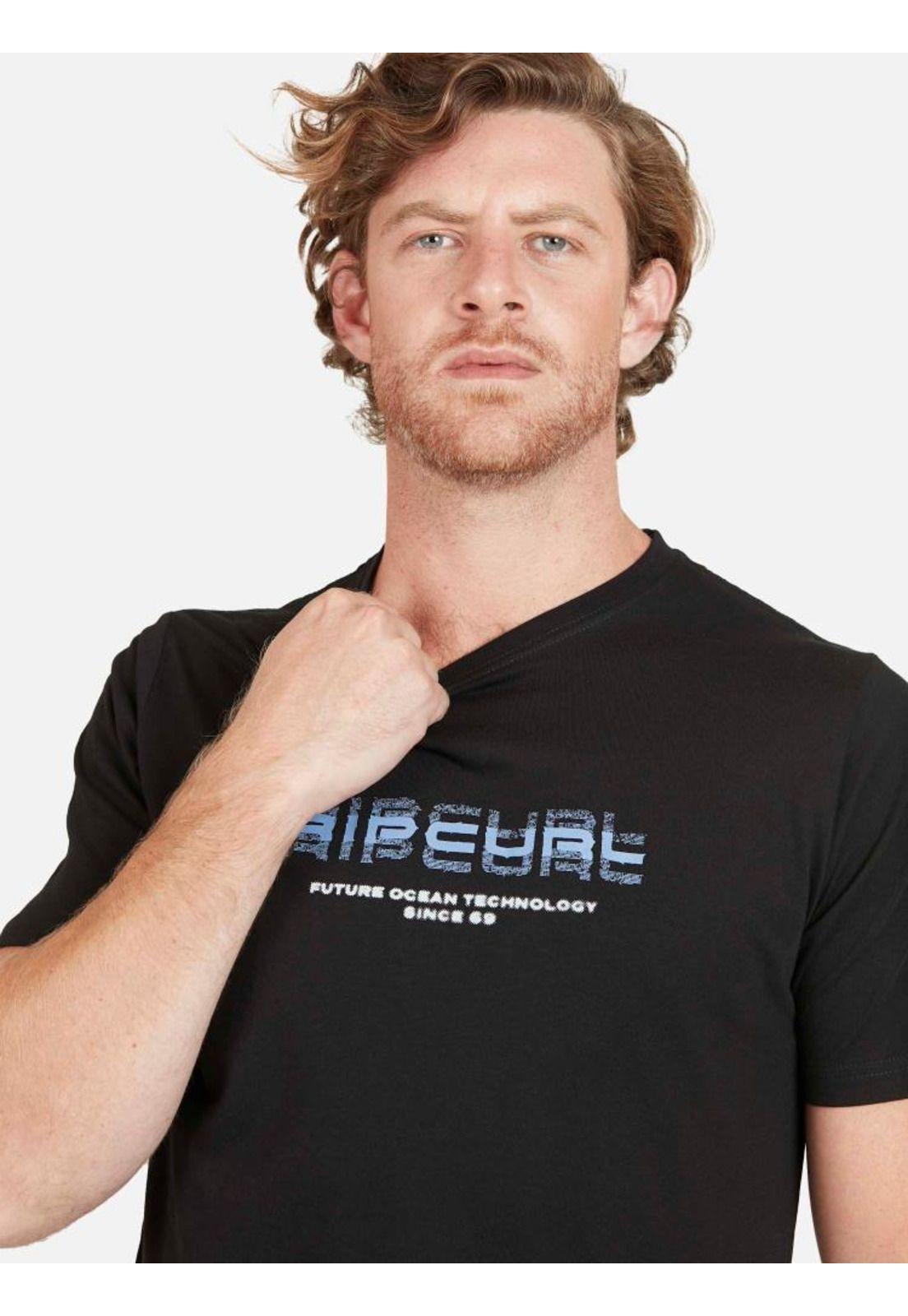 Polera FUTURE OCEAN TEE Hombre Negro Rip Curl-3