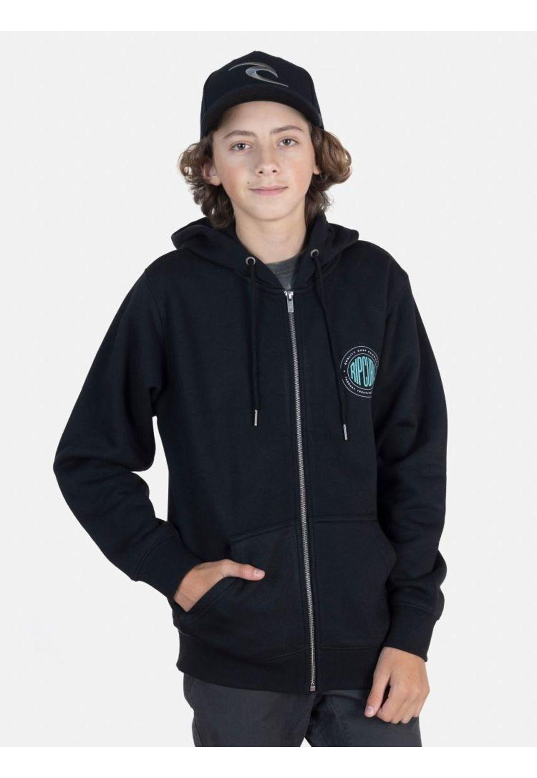 Poleron ROUND RC JOUNG Negro Juvenil Rip Curl-0