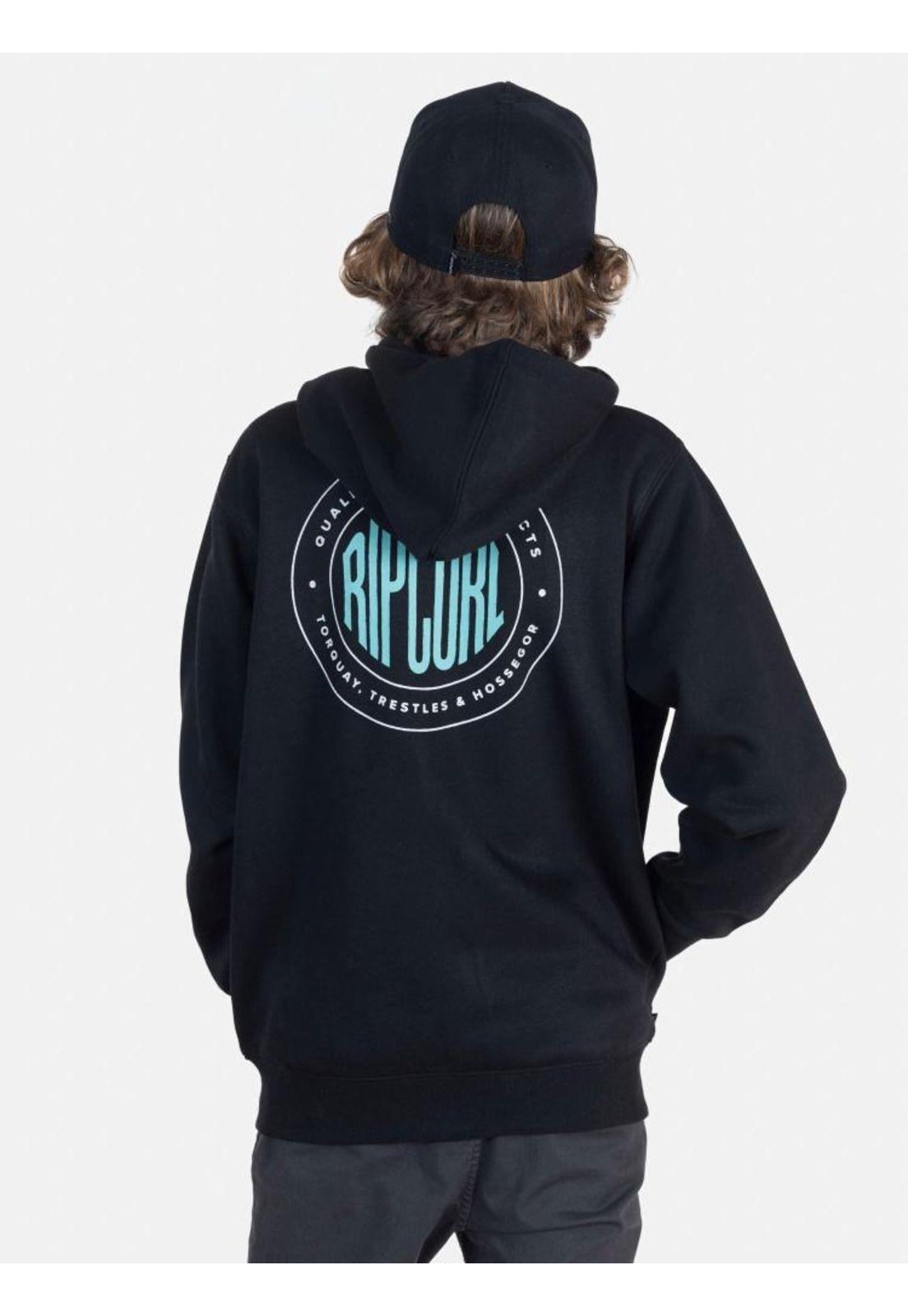 Poleron ROUND RC JOUNG Negro Juvenil Rip Curl-1