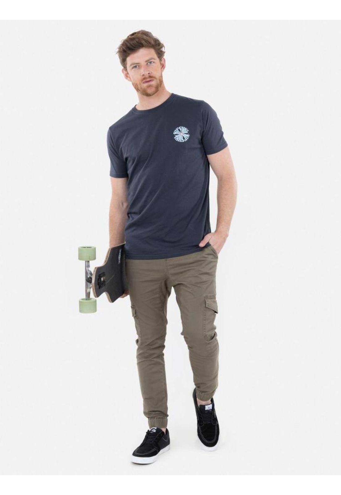 Polera PSYCHE CIRCLES SS TEE Hombre Gris Oscuro Rip Curl-4